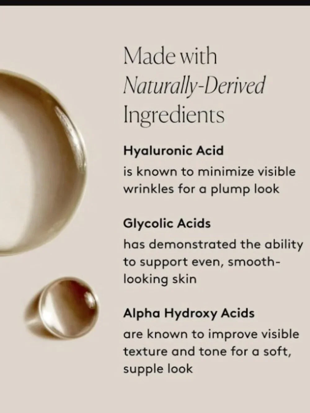 NEW Naked & Thriving Renew Resurfacing Night Serum, Hyaluronic Ferulic Acid 30mL